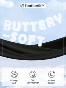 GLOWMODE 25" FeatherFit™ Bên trên + Crossover Trở lại Cao eo Xà cạp Thấp Yoga - màu đen - Xem 6