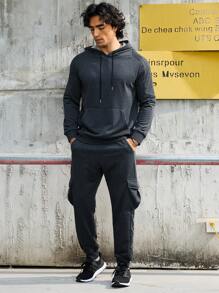 Manfinity Sport Corelite Boyfriend Style Men's Solid Color Athletic Suit Workout Set