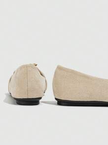 2025 Autumn Women's Lightweight, Pointed-Toe Ballet Flats For Daily Comfortable Wear,Loafers For Women - Apricot - View 9