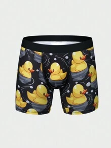 Calzoncillos Tipo Bóxer Con Estampado De Dibujos Animados Para Hombre - Amarillo - Ver 1