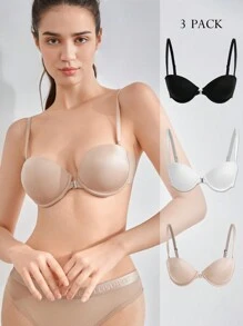 Ocili 3 piezas Sujetador con aros de unicolor - Multicolor - Ver 5