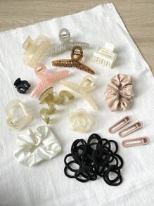 DAZY Fashionable Solid Color Headwear Set - Multicolor - View 4