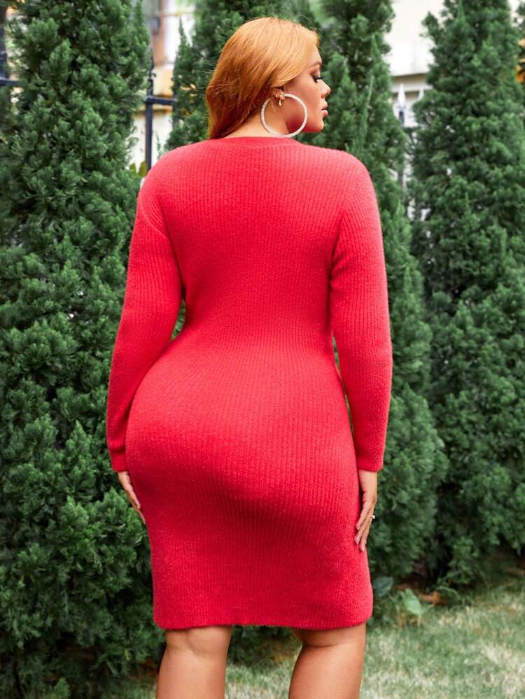 Plus Size Button Up Long Sleeve Cardigan Sweater