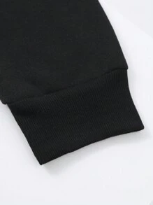 Manfinity Homme 1 件宽松男士纯色圆领运动衫