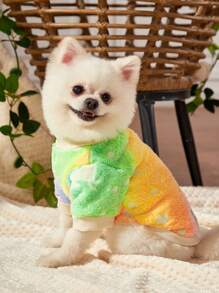 PETSIN (With Luminous Effect) Rainbow Gradient Illuminating Stars & Unicorn Patterned Fleece Without Hat, 1 Pc - Multicolor - View 5