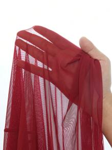 Snug Zone Camisón de vestido de pijama con parches de malla y encaje con adorno de encaje - Rojo - Ver 6