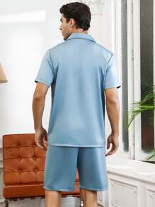 Men'S Solid Color Casual Home Clothing Set