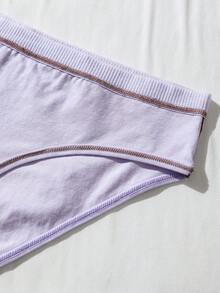 SHEIN 3 Piezas De Calzoncillos Triangulares De Encaje Con Borde Para Mujer - Multicolor - Ver 3