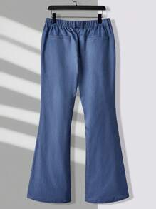 Manfinity VCAY 男士圓領短袖t恤和阔腿褲針織休閒套裝2件組 - 黑色 - 查看 3