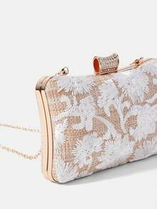 SHEIN Belle Của phụ nữ Thêu Hoa văn lá Túi xach tay - Nhiều màu - Xem 11