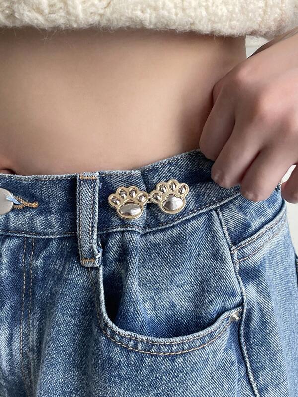 DAZY 1pc Simple Design Trousers Button