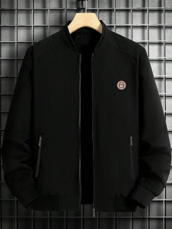 1件男裝拉鍊前薄外套