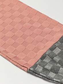 Astylish Colorblock Patchwork Crew Neck Raglan Lantern Sleeve Textured Knit Top - Multicolor - View 4