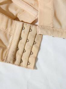 SHEIN Romantic Vintage Apricot Knitted Corset Bralette Top With Bow Detail Medium Stretch Bustier - Apricot - View 5