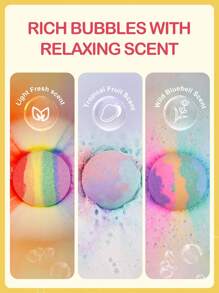 SlowSunday Bomba de baño de color mezclado con aroma de frutas tropicales - 120g - Multicolor - Ver 4