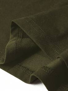 Calvaya Women's Plus Size English Letter Print Short Sleeve T-Shirt - Olive Green - View 5