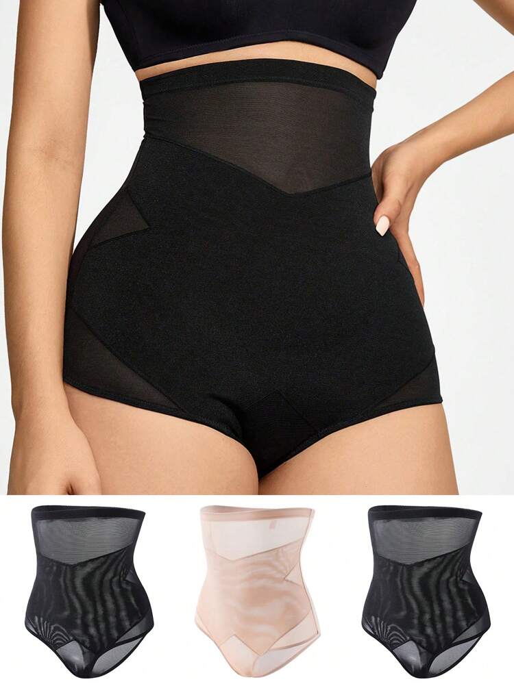 Women's Mesh Splice Shapewear Bottoms (3pcs/Set)