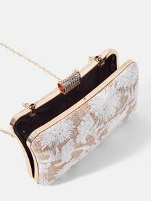 SHEIN Belle Của phụ nữ Thêu Hoa văn lá Túi xach tay - Nhiều màu - Xem 9