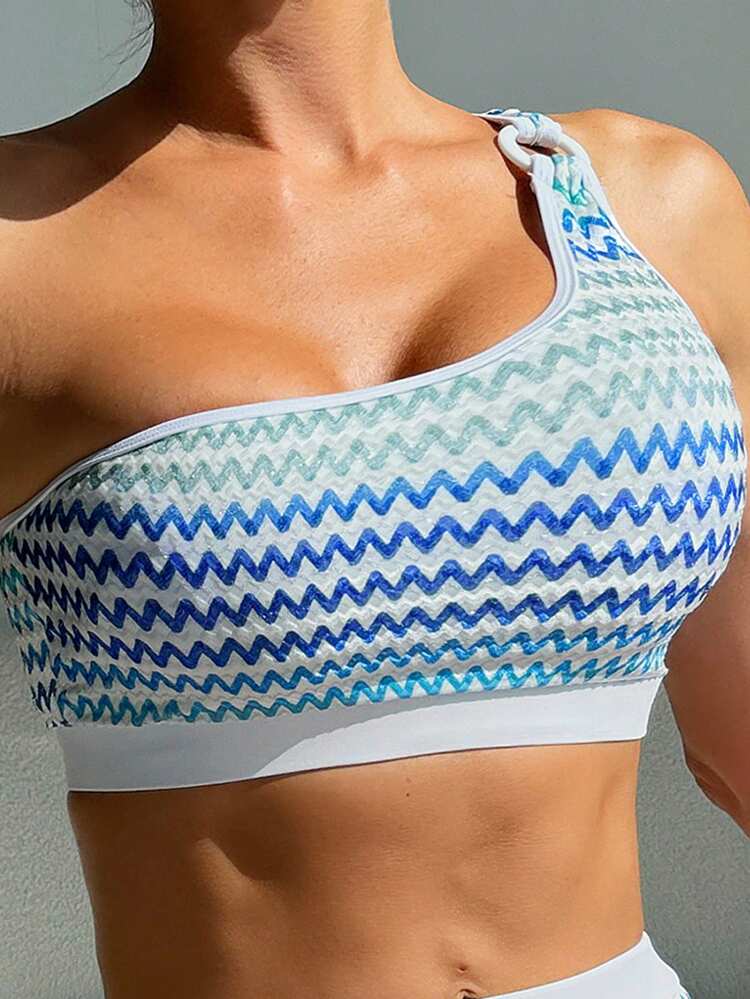 Women's Striped Colorblock Bikini Set Summer Beach