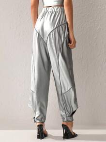 TuT 设计师女士镂空腰裤，适合度假、休假、春季、节日、伊比沙岛 - 銀色 - 查看 2