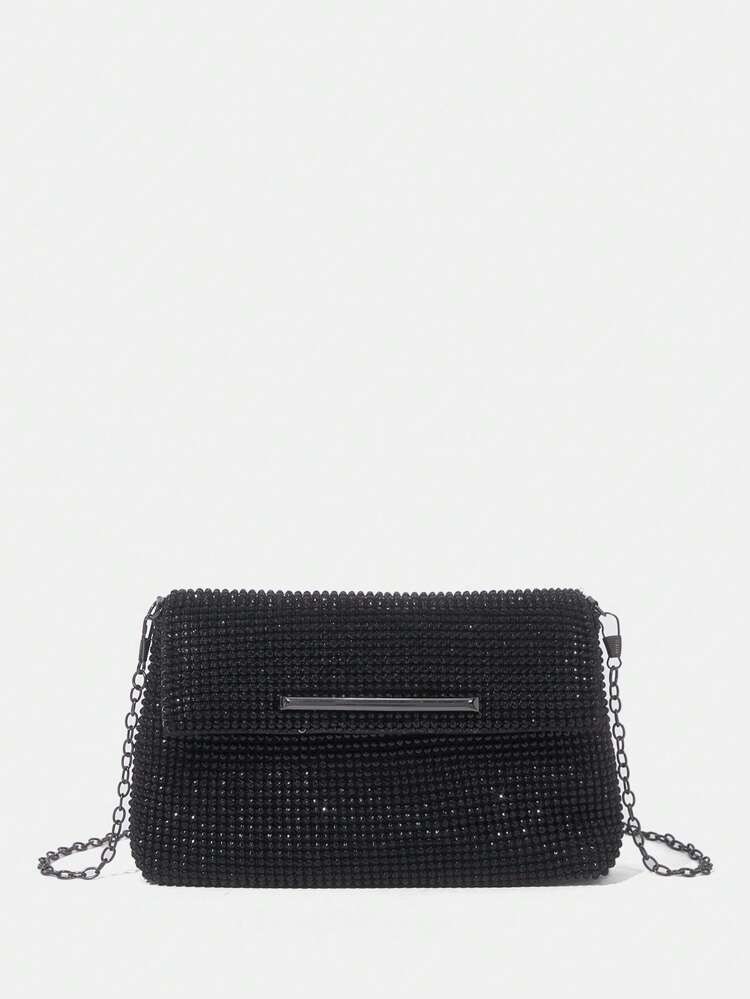 Ladies' Solid Color Simple Style Crossbody Bag