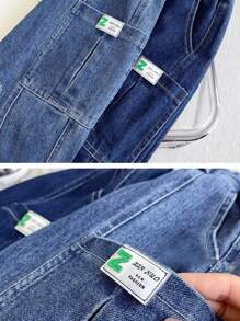 2024 New Spring/Autumn Style For Tween Boy, Denim Pants With Diagonal Pockets, Worker Style