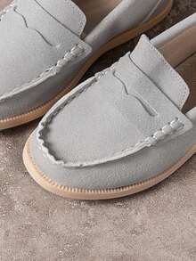 New Arrival Boys' Slip-On Loafers With Soft & Lightweight Sole, Fashionable & Versatile Casual Shoes For Big Kids - Baby Blue - View 3