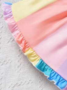 Vestido De Princesa Con Tirantes De Espagueti Y Arco Iris Dulce Para Bebé Niña En Verano (color Aleatorio) - Multicolor - Ver 3