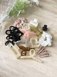 DAZY Fashionable Solid Color Headwear Set - Multicolor - View 3