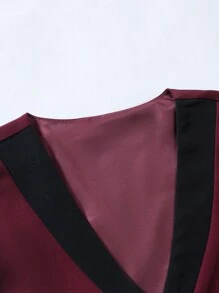 Manfinity Mode Men'S Suit Set - Burgundy - View 7