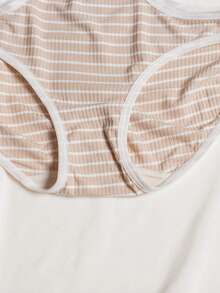 3pcs Women's Hollow Out Stripe Triangle Panties - Multicolor - View 5