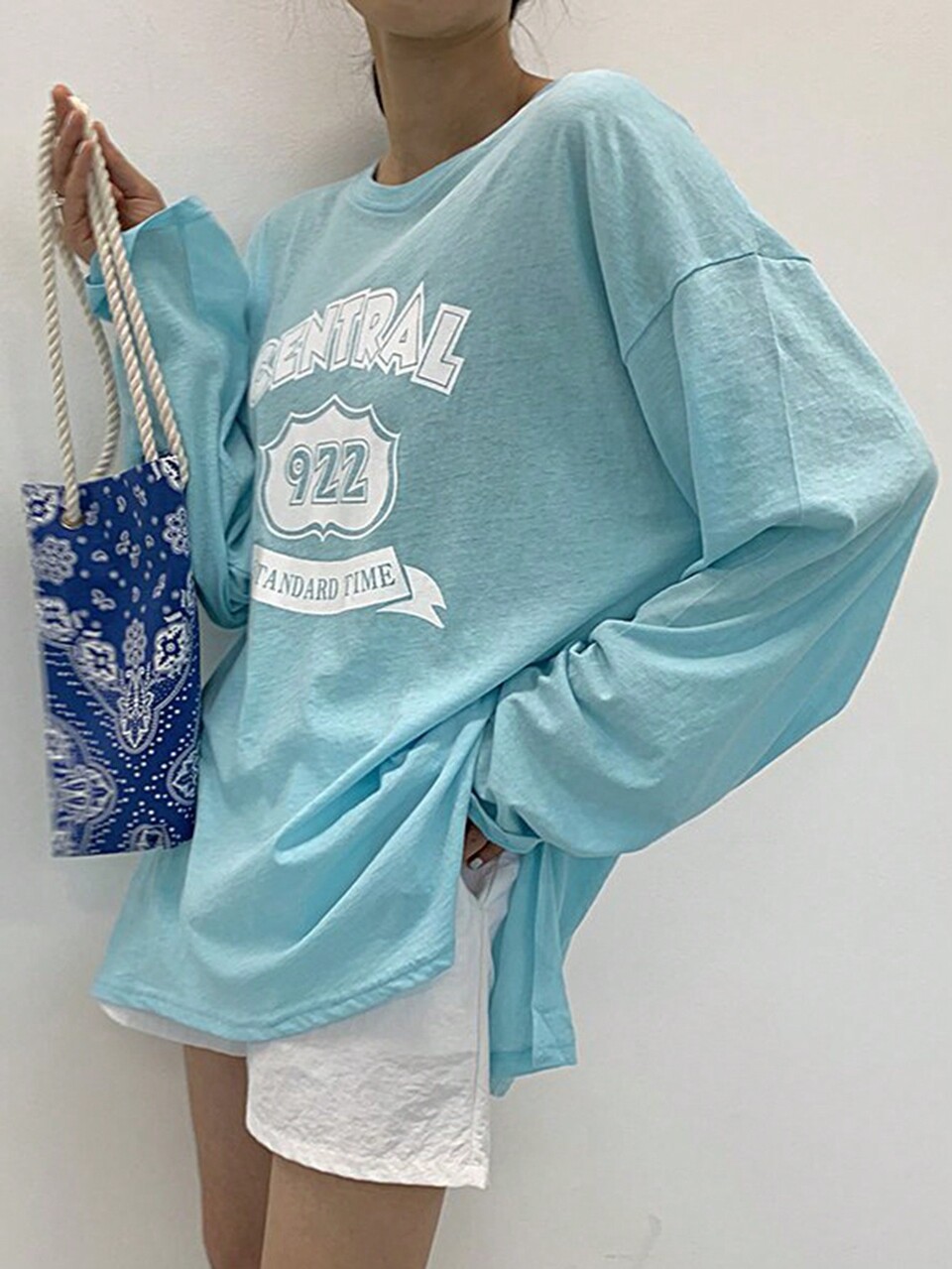 Women's Letter And Number Printed Drop Shoulder Short Sleeve T-Shirt