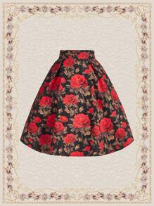 SHEIN DECDS Của phụ nữ In hoa Váy - Đỏ - Xem 1