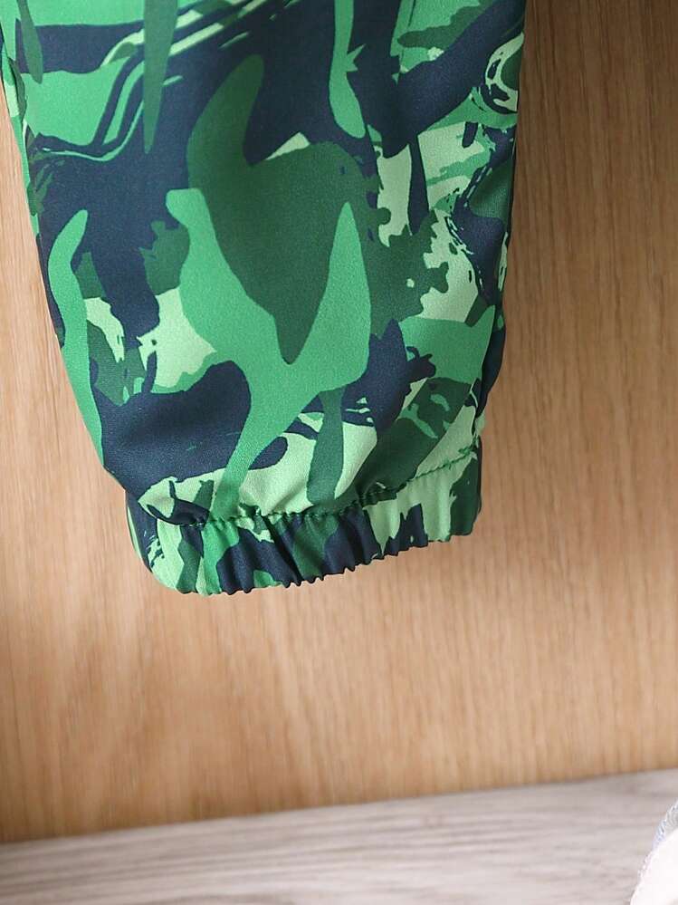 Baby Jungen Camouflage Umkleidehose Mit Taschen - Grün - Übersicht 3