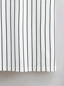 Con trai Lá thư & Mẫu sọc Thể thao Áo thun - trắng - Xem 3