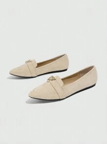 2025 Autumn Women's Lightweight, Pointed-Toe Ballet Flats For Daily Comfortable Wear,Loafers For Women - Apricot - View 3