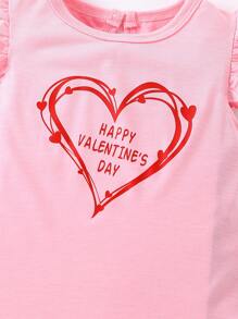 Baby Girls' Comfortable Pink Heart Printed Bodysuit - Pink - View 6