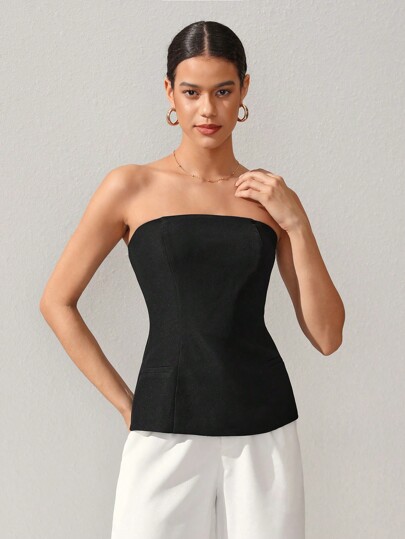 Camila Diniz Designer Women Minimalist Tube Top,For Summer, Holiday, Vacation, Festival