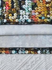 SHEIN Tween Girls' Cool Printed Glitter Sparkle Strap Dress - Multicolor - View 6