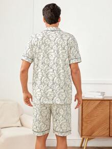 Conjunto De Ropa Informal Para Hombres Con Estampado De Dibujos Animados