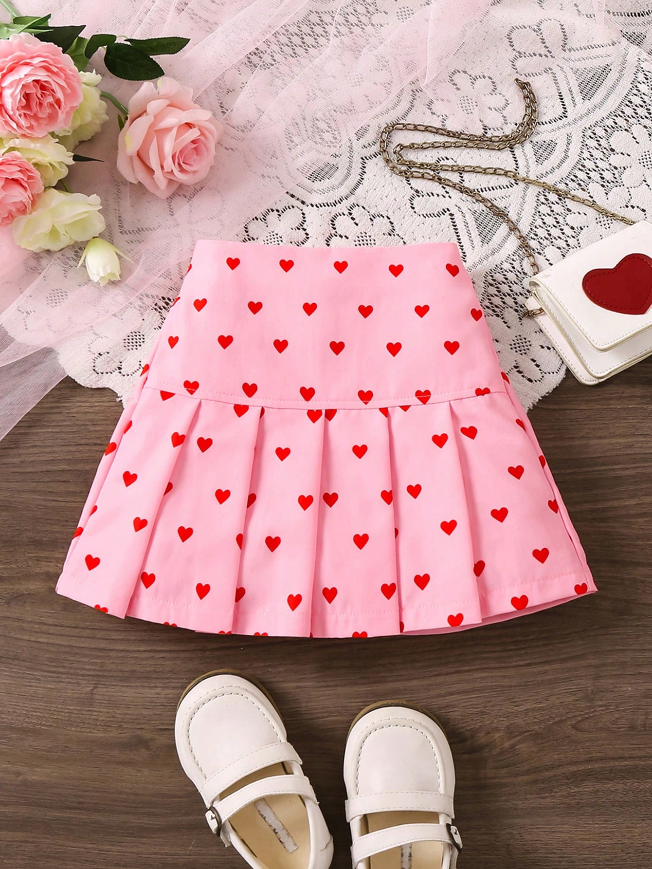 Shein Toddler Girls Zip Detail Tank Top & Mesh Skirt