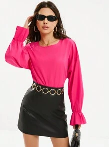 Aveloria Solid Color Long-Sleeved Shirt Fall Cloth For Women