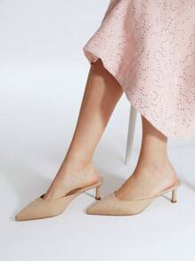 MOTF PREMIUM 純色尖頭拖鞋 - 杏色 - 查看 8