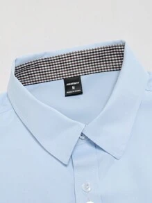 Manfinity Mode Men's Long Sleeve Shirt - Blue - View 7