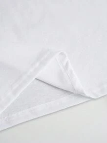 SHEIN T-shirt à manches courtes avec imprimé slogan NE PAS TOUCHER À MES SENTIMENTS