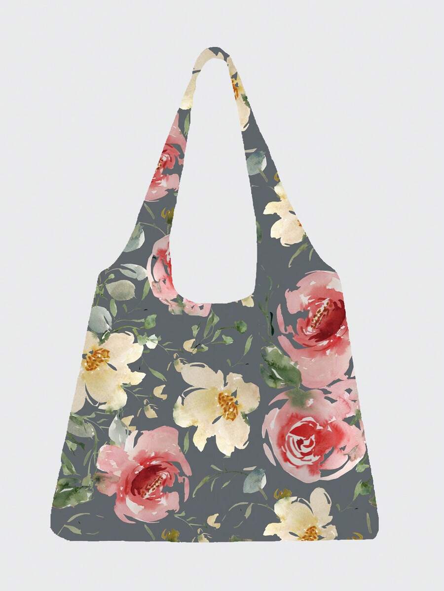Harpley Design Studio 多彩花卉印花大容量帆布手提袋 - 橘色 - 查看 1
