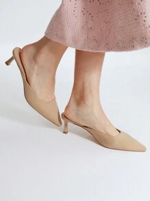 MOTF PREMIUM 純色尖頭拖鞋 - 杏色 - 查看 7