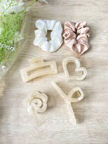 DAZY Fashionable Solid Color Headwear Set - Multicolor - View 5