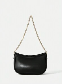 SHEIN MOD Bolso De Hombro De Mujer, Negro - Negro - Ver 8