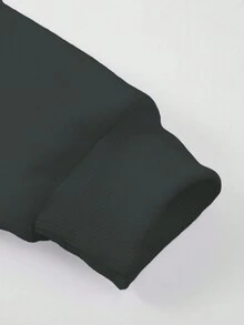 Men's Digital & Letter Print Round Neck Casual Sweatshirt - Dark Grey - View 5